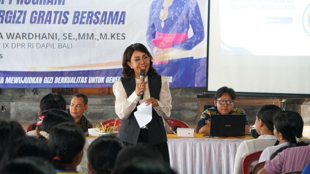 Acara sosialisasi program Makan Bergizi Gratis dihadiri oleh anggota Komisi IX DPR RI, Tutik Kusuma Wardhani. (Foto: Istimewa)