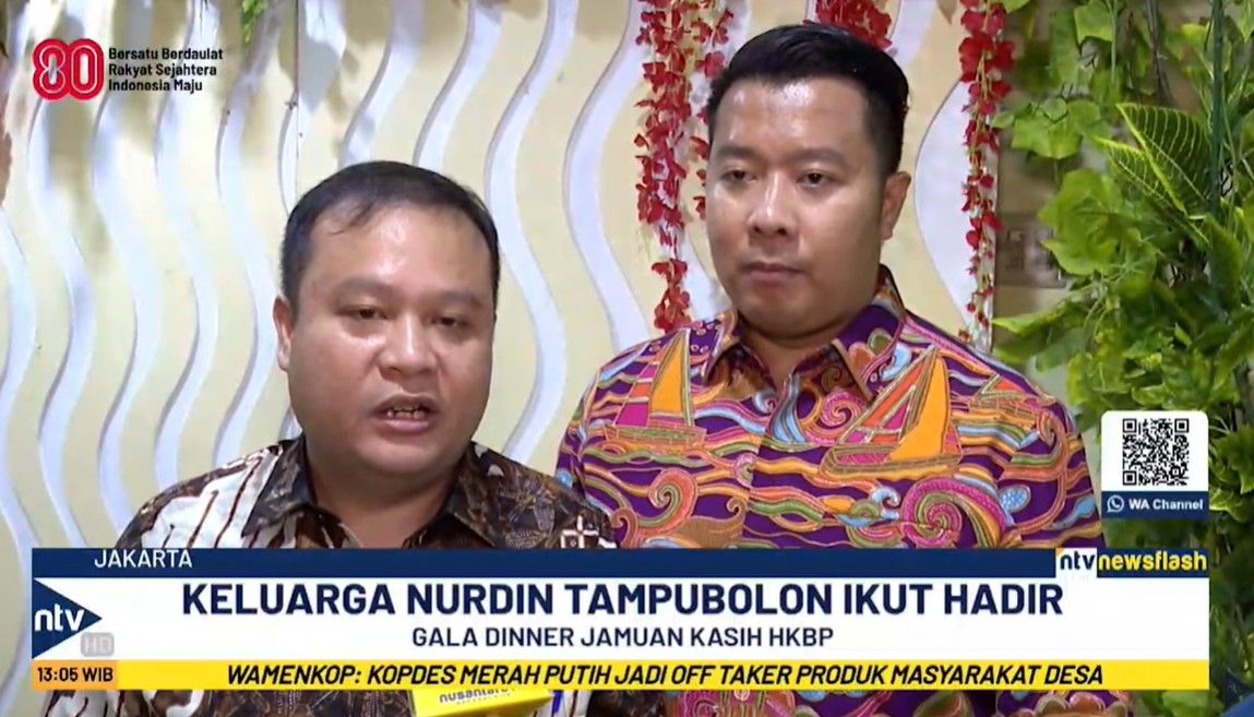 Direktur PT BUM, Dimpos Giarto Valentino Tampubolon bersama Direktur Nusantara TV Randy Tampubolon.