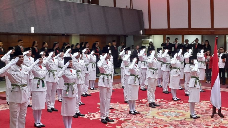 Pramono kukuhkan Paskibraka DKI <b>(NTVNews.id/ Adiansyah)</b>
