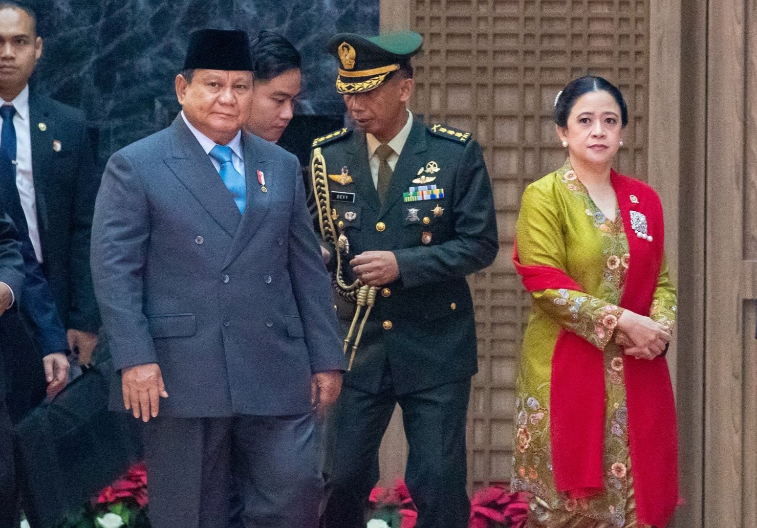 Ketua DPR RI Puan Maharani bersama Presiden Prabowo Subianto. 