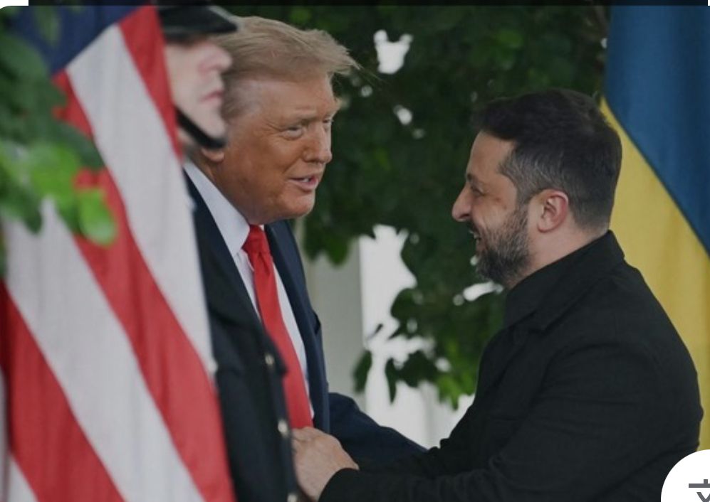 Presiden Amerika Serikat (AS) Donald Trump secara langsung menyambut kedatangan Presiden Ukraina Volodymyr Zelensky di Gedung Putih <b>(Istimewa)</b>