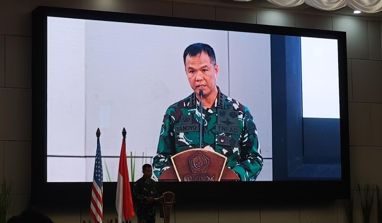 Latgabma Super Garuda Shield 2025 secara resmi dibukan oleh Panglima TNI Jenderal TNI Agus Subiyanto yang diwakili Wakil Panglima TNI Jenderal TNI Tandyo Budi Revita. (Foto: Adiantoro/NTV)