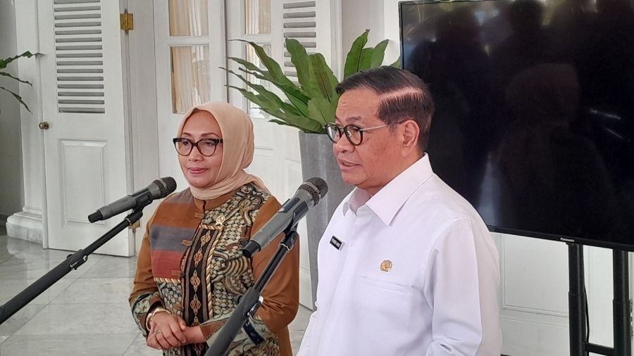 Menteri PPPA dan Pramono <b>(NTVNews.id/ Adiansyah)</b>