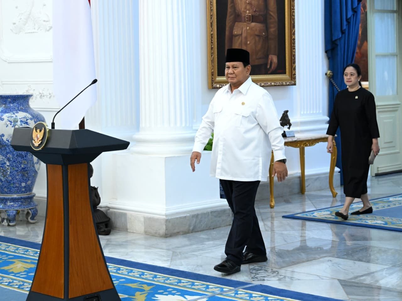 Konferensi Pers Presiden Prabowo Subianto Bersama Para Elite Partai. <b>(Setpres)</b>