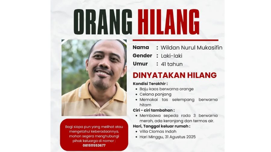 Orang hilang <b>(Instagram @bogordailynews)</b>