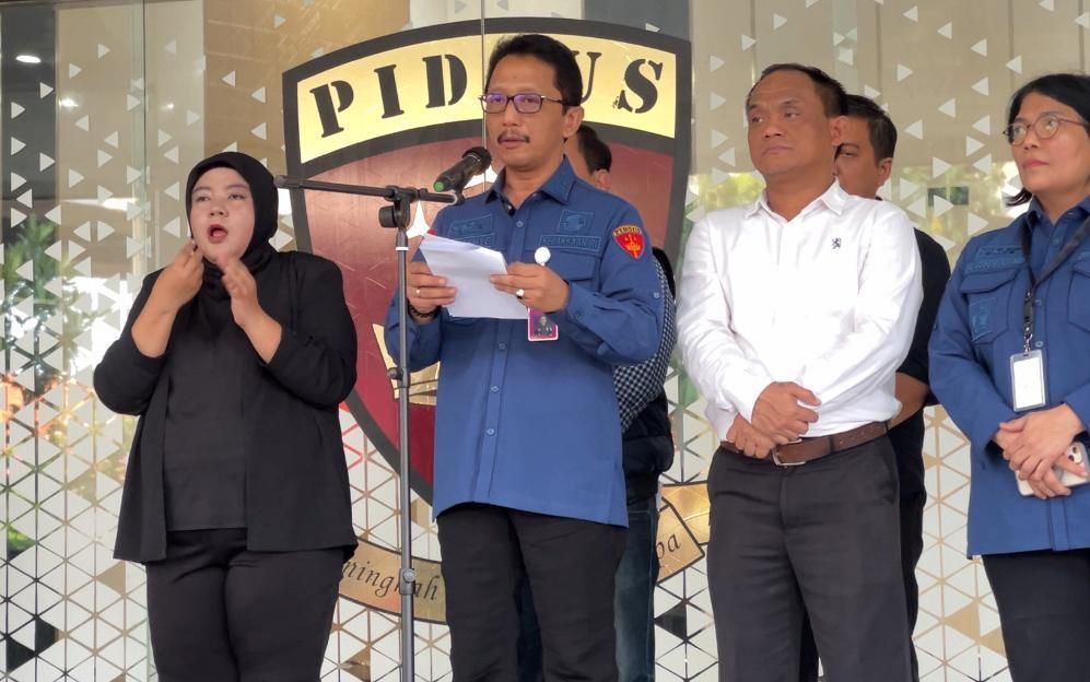 Konferensi pers Kejagung terkait penetapan tersangka Nadiem Makarim.  <b>(NTVNews.id)</b>