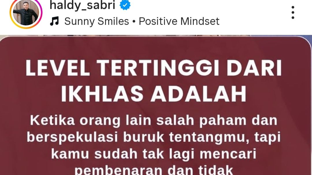 Postingan Haldy Sabri usai dituduh lavender marriage <b>(Instagram)</b>