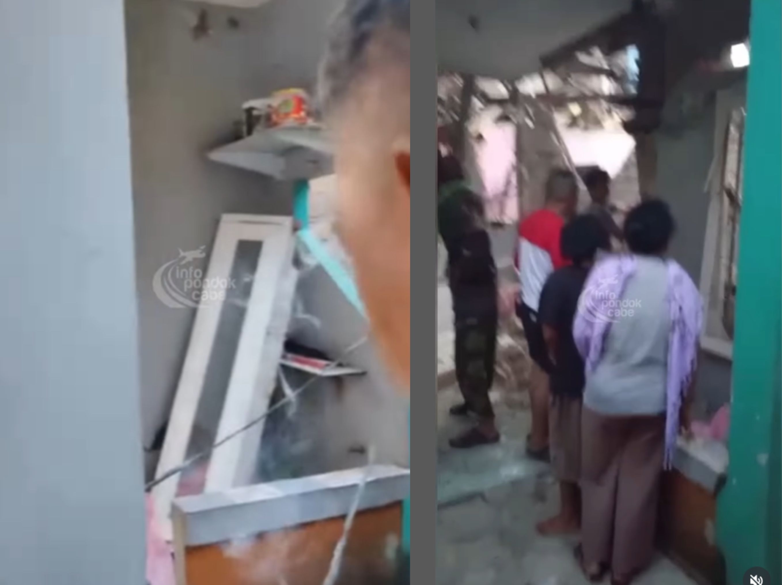 ledakan keras di Pamulang, Tangsel menggegerkan warga pada Jumat (12/9/2025). Peristiwa yang terjadi di Jalan Talas II, Kelurahan Pondok Cabe Hilir, Kecamatan Pamulang, itu merobohkan sedikitnya tiga rumah dan mengakibatkan empat orang warga mengalam <b>(infopondokcabe)</b>
