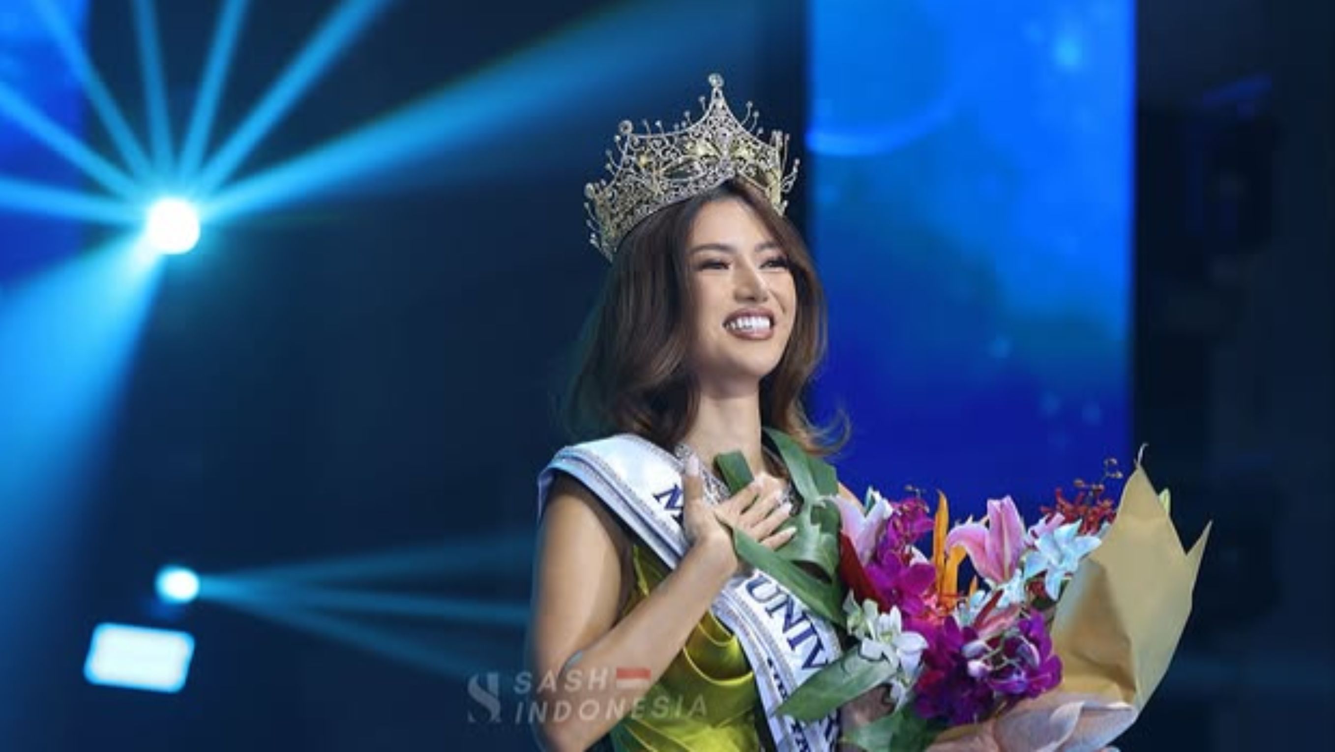 Sanly Liu Pemenang Miss Universe Indonesia <b>(Instagram Sash Indonesia)</b>