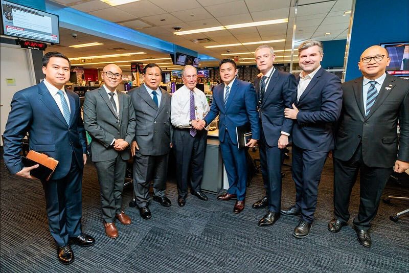 Presiden Prabowo Subianto bertemu dengan pendiri Bloomberg LP, Michael Bloomberg di New York, Amerika Serikat, Senin, 22 September 2025. 