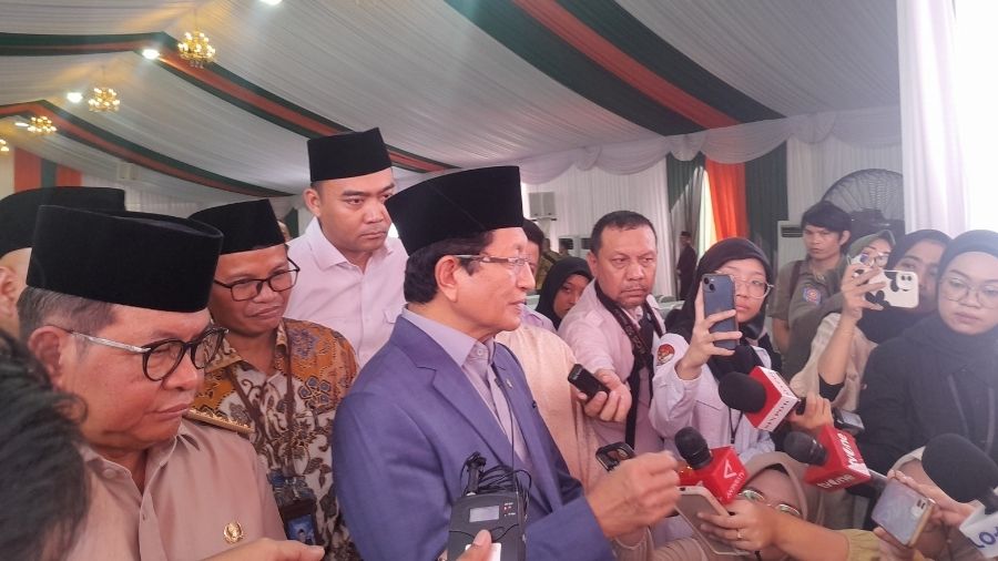 Pramono dan Nasaruddin Umar <b>(NTVNews.id/ Adiansyah)</b>