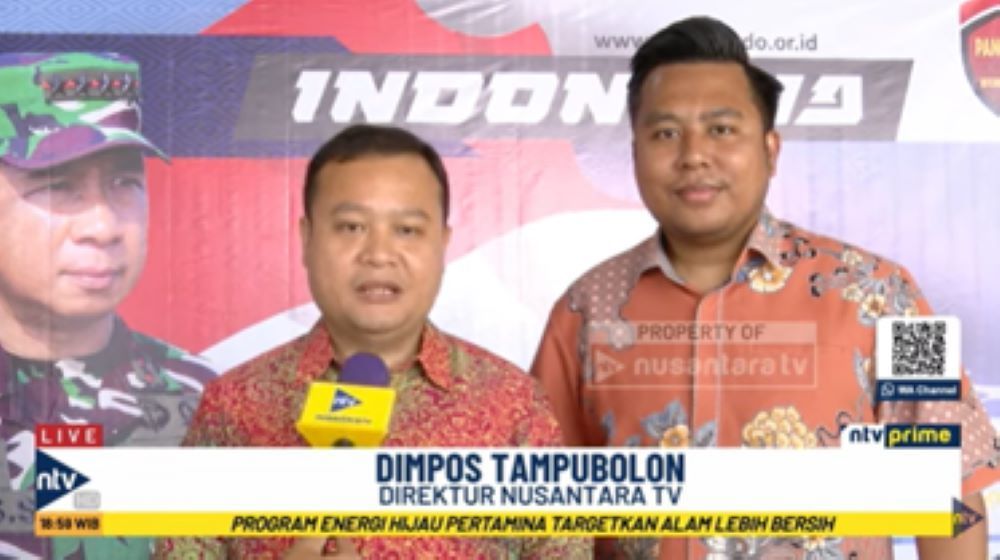 Direktur Nusantara TV Dimpos Tampubolon dan Tommy William Tampubolon (kanan) turut menghadiri pembukaan Taekwondo International Championship Panglima TNI Cup 2025