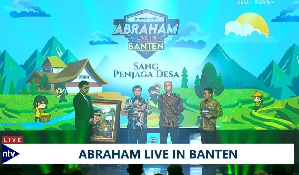 Presiden Komisaris NT Corp, Nurdin Tampubolon saat hadir dalam acara Abraham Live in Banten di Hall Nusantara 3, ICE BSD City, Kabupaten Tangerang, Banten, pada Senin, 29 September 2025.