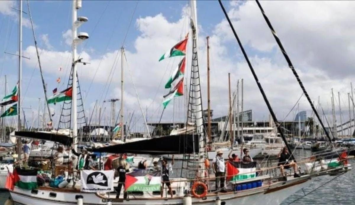 Arsip - Armada kapal mengikuti misi kemanusiaan Global Sumud Flotilla ke Jalur Gaza. (ANTARA/Anadolu/py/am) <b>(Antara)</b>