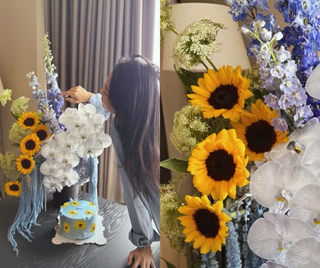 Azizah Salsha dapat kiriman kue ulang tahun dan bunga spesial <b>(Instagram)</b>