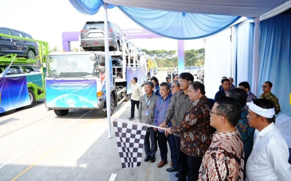 Seremoni pelepasan ekspor ke-3 juta unit digelar di pabrik PT Toyota Motor Manufacturing Indonesia (TMMIN) di Karawang, Jawa Barat, pada Kamis (9/10/2025).&nbsp;(Foto: Dok/ekon.go.id)