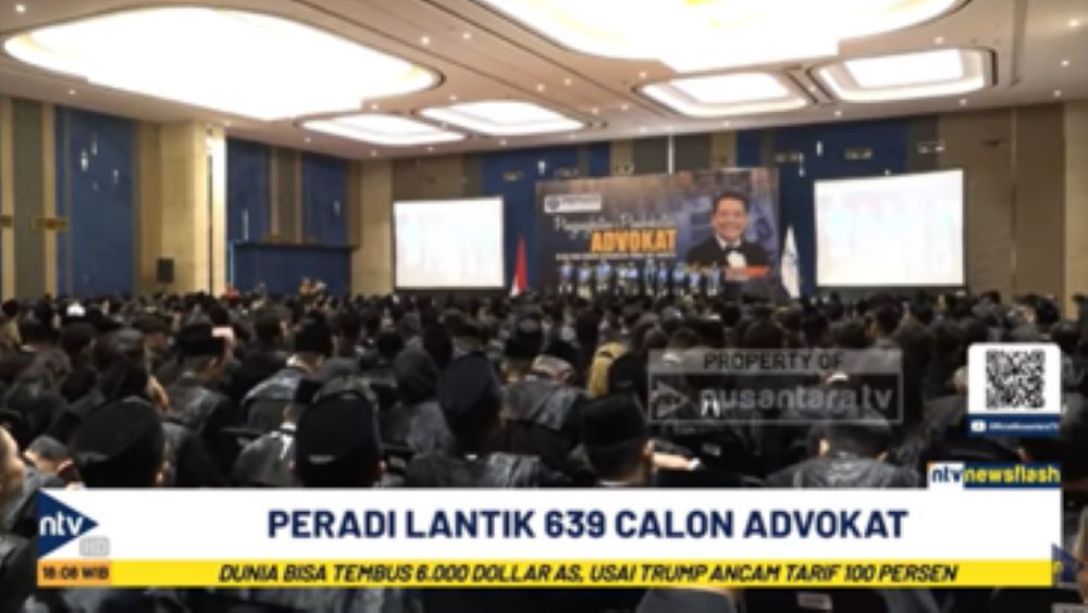 Acara pengangkatan dan pelantikan advokat Peradi