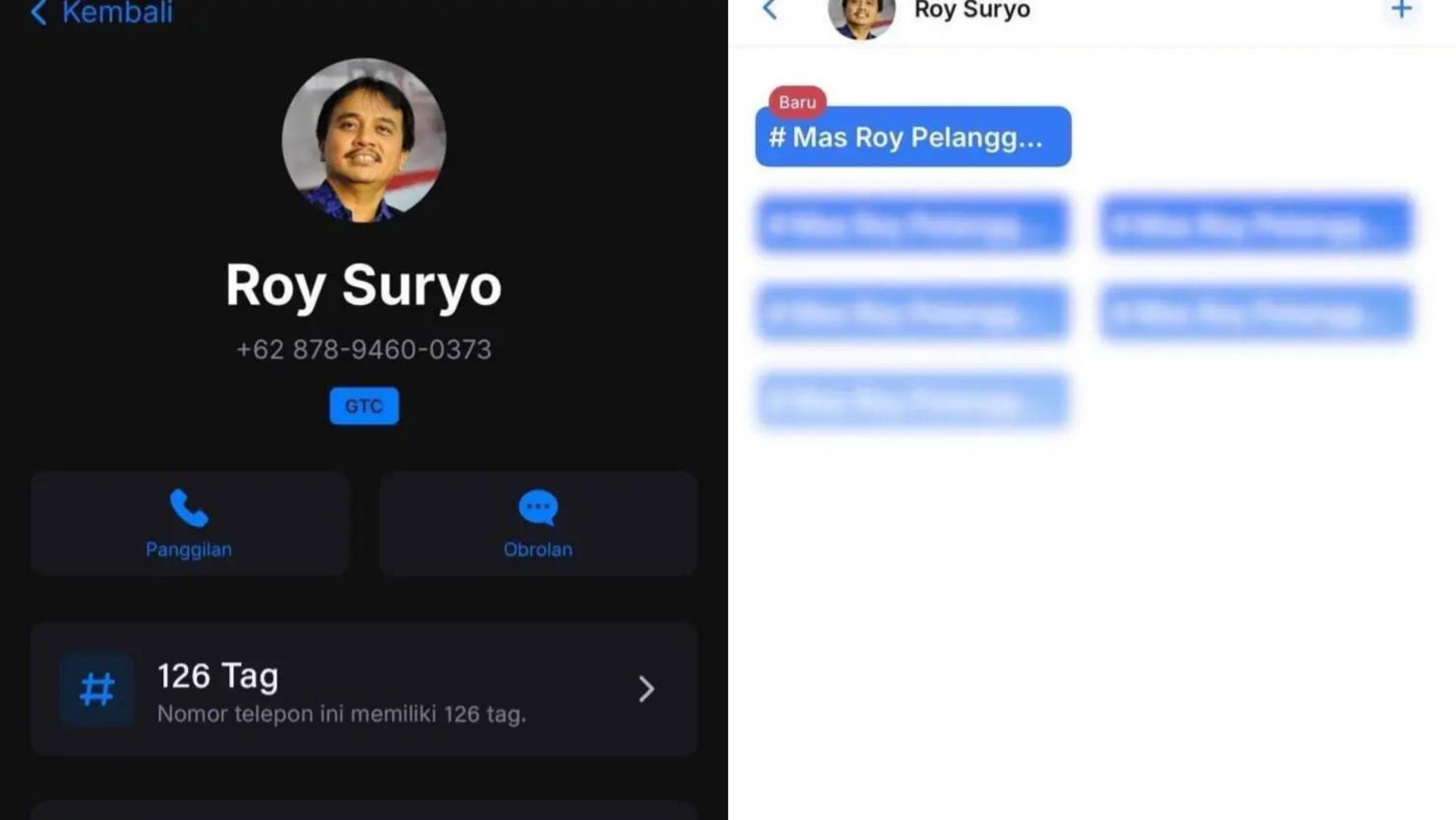 Data Roy Suryo yang Bocor <b>(TikTok @hens4308)</b>