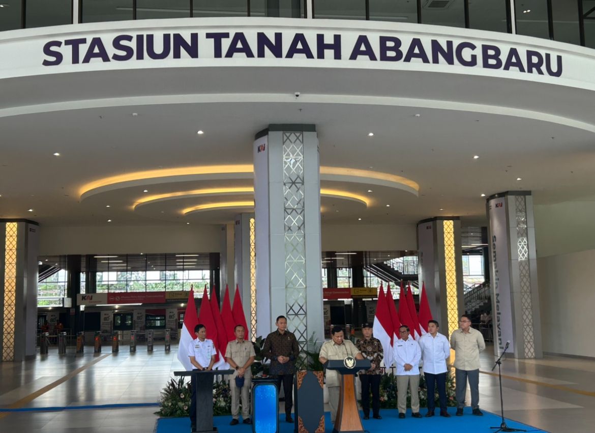 Presiden Prabowo Subianto di Peresmian Stasiun Tanah Abang Baru <b>(NTVnews.id)</b>