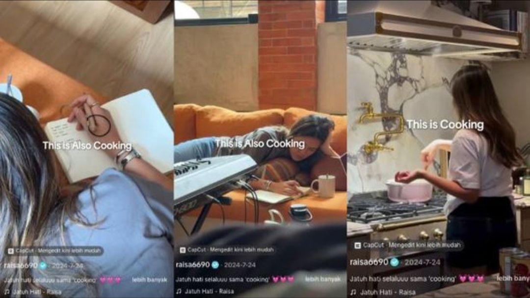 Postingan Raisa masak  <b>(TikTok)</b>