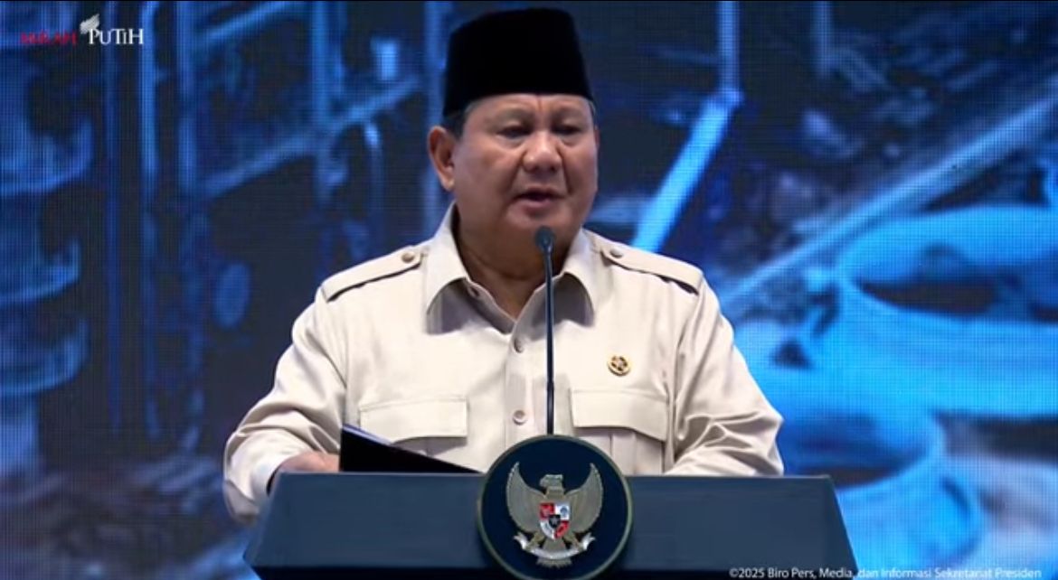 Prabowo Subianto dalam Acara Peresmian Pabrik Lotte Chemical Indonesia Cilegon <b>(Istimewa)</b>