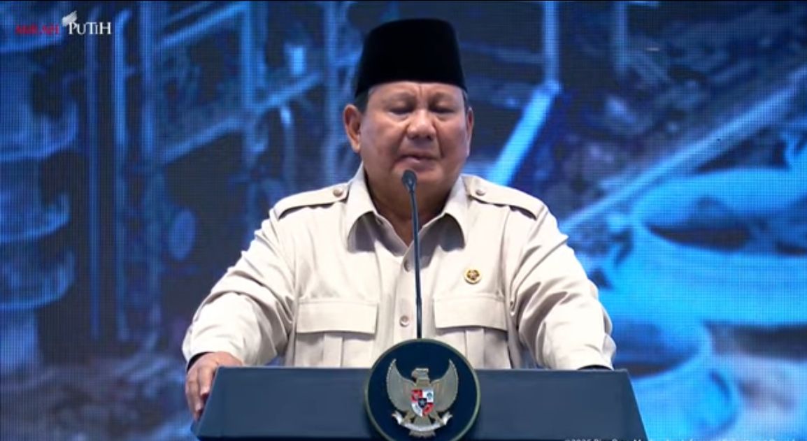 Prabowo Subianto dalam Acara Peresmian Pabrik Lotte Chemical Indonesia Cilegon <b>(Istimewa)</b>