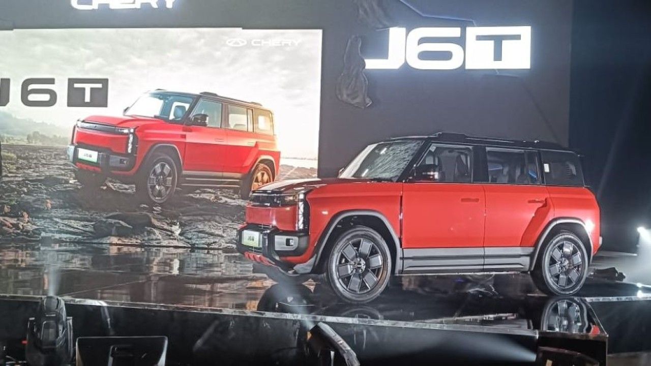 SUV listrik off-road Chery J6T resmi diluncurkan. (Foto: Adiantoro/NTV) 