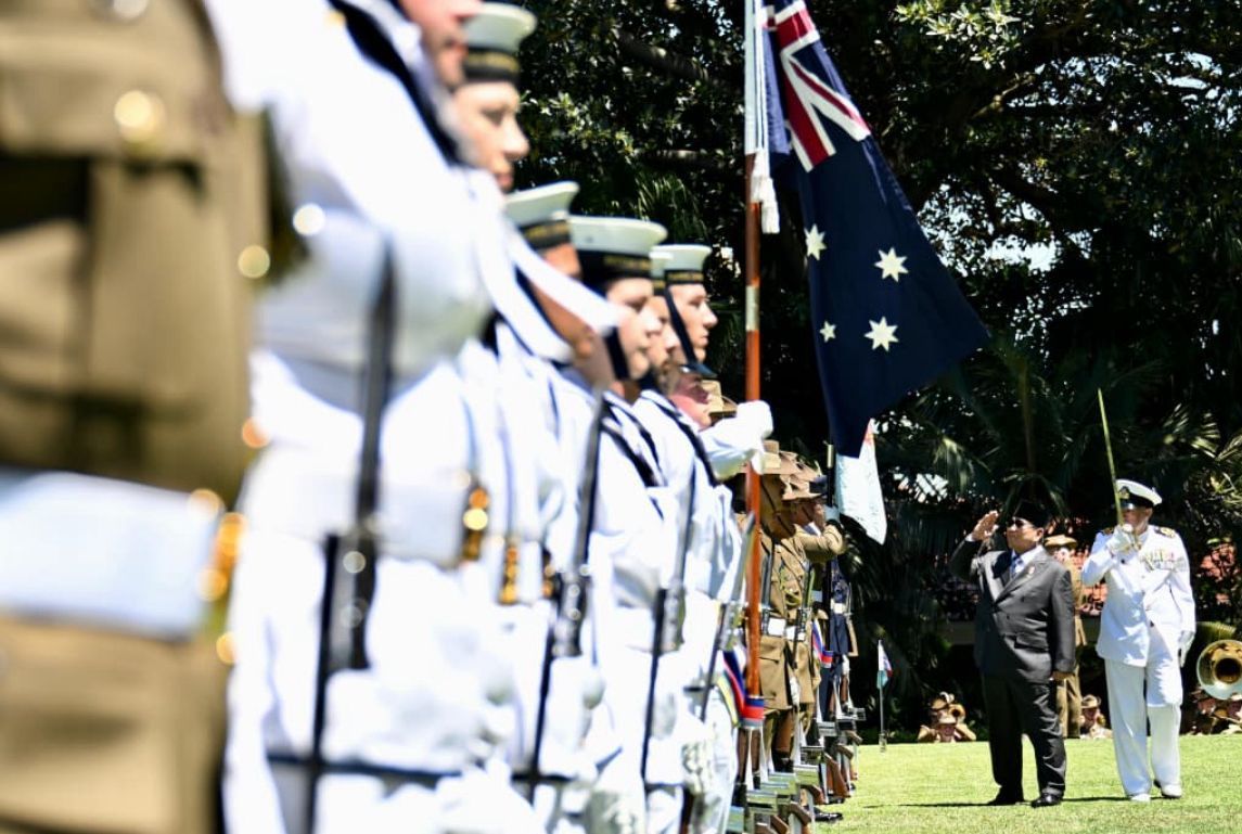 Gubernur Jenderal Australia Sam Mostyn Sambut Prabowo dengan Upacara Kenegaraan*  <b>(Sekretariat Presiden)</b>