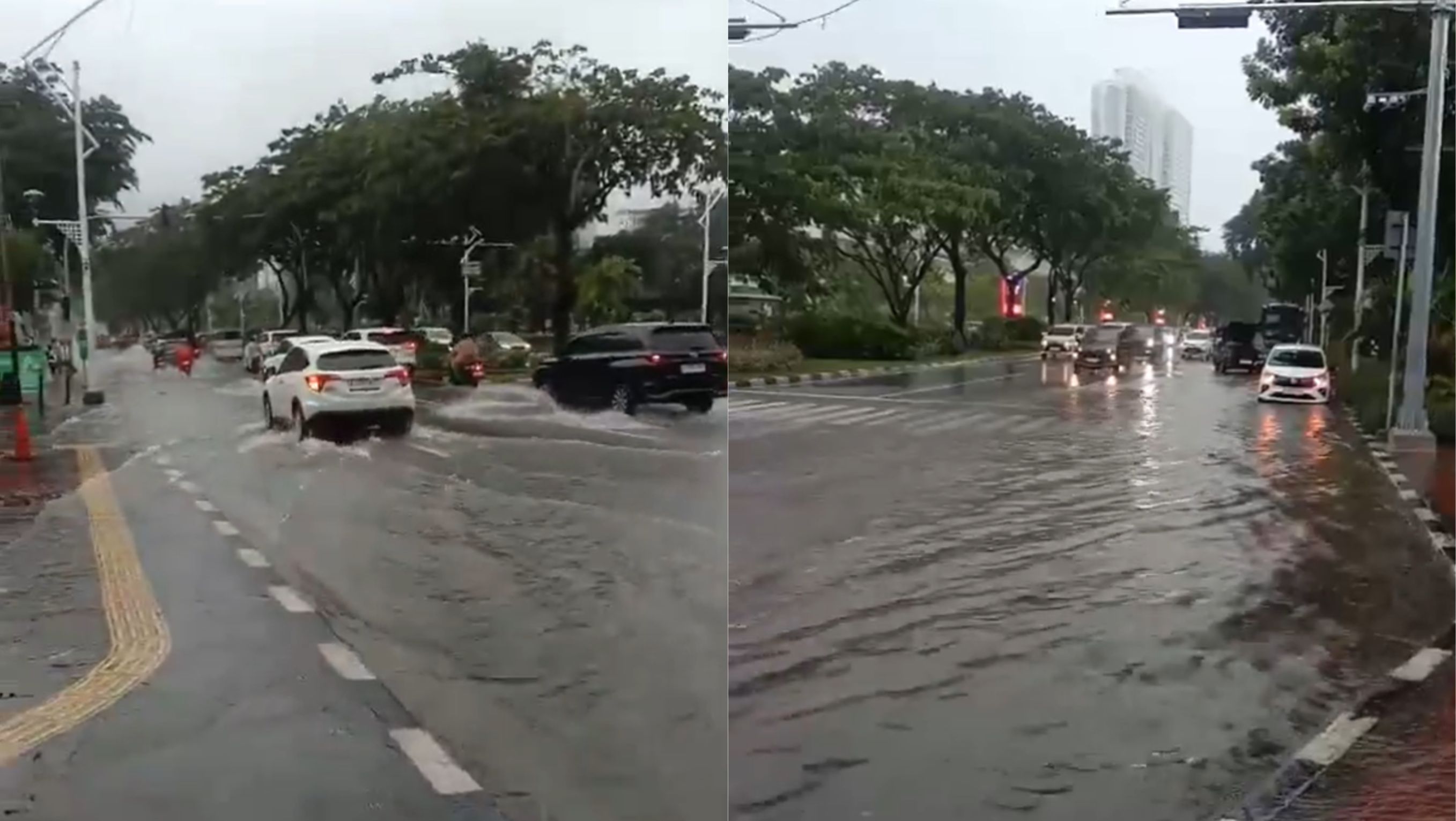 Banjir di Depan Senayan Park <b>(Twitter)</b>