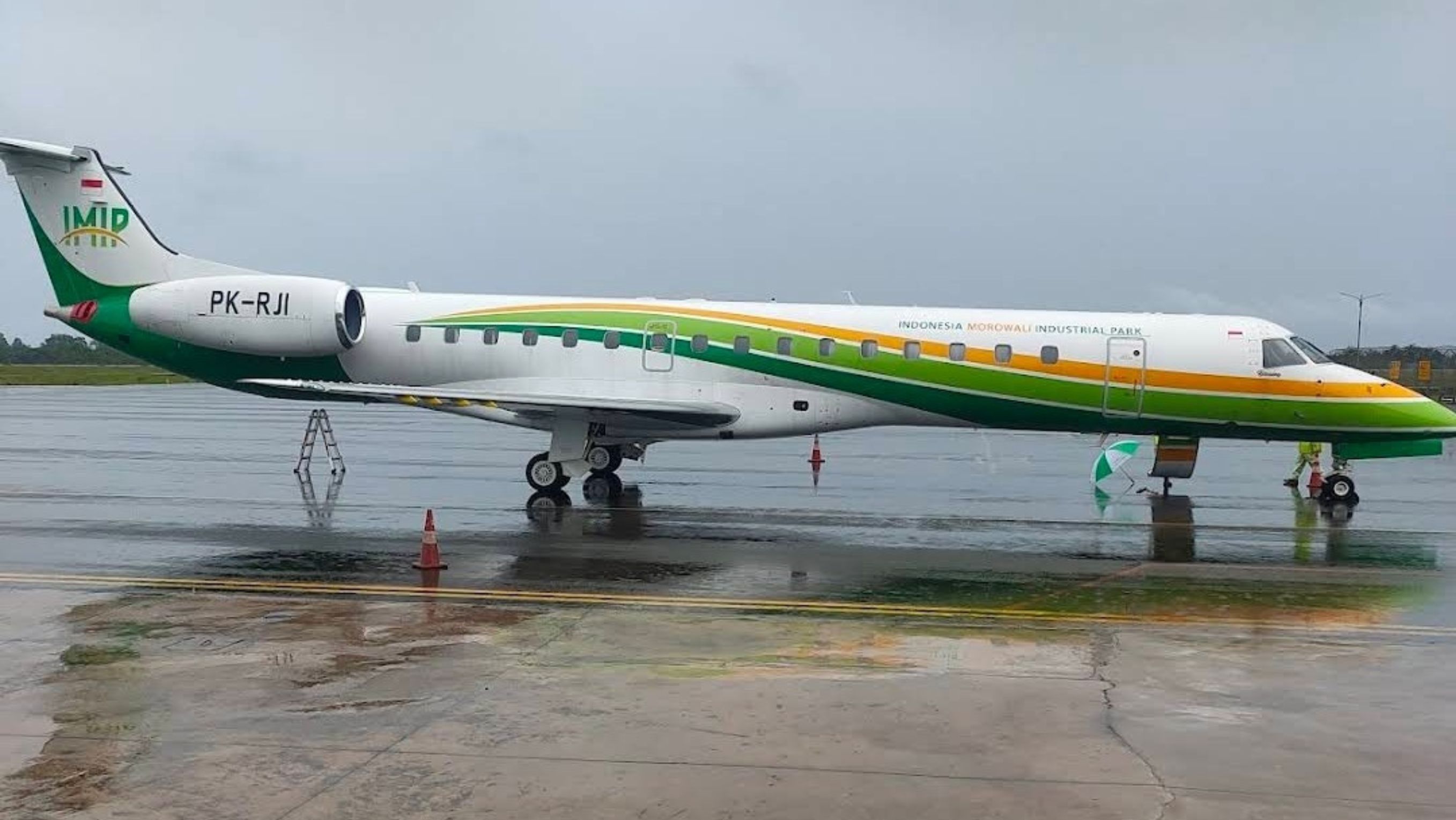 Bandara PT IMIP dan Pesawat Jet Pribadi <b>(Google Maps)</b>