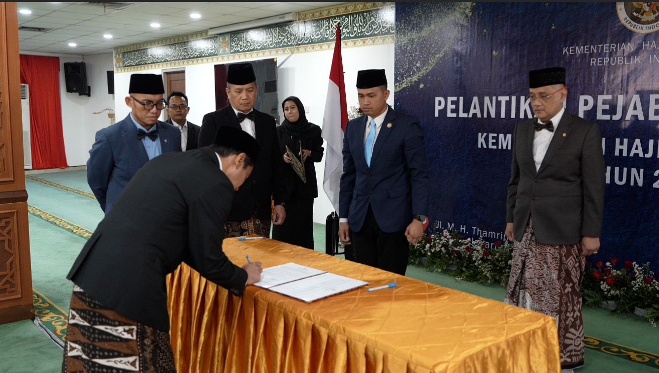 Kementerian Haji dan Umrah Republik Indonesia hari ini resmi melaksanakan pelantikan pejabat struktural sebagai bagian dari penataan kelembagaan dan percepatan transformasi layanan haji dan umrah. <b>(Istimewa)</b>