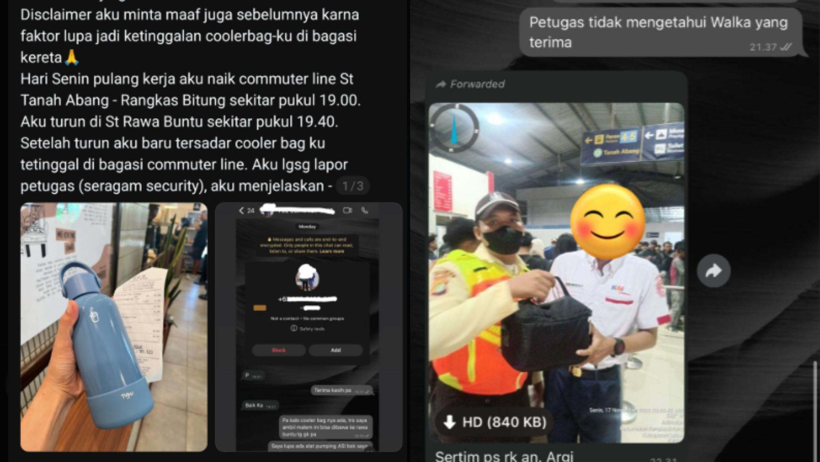 Petugas KAI Dipecat Imbas Tumbler Hilang, Suami Anita Klaim Sudah Kantongi Rekaman CCTV <b>(Twitter)</b>