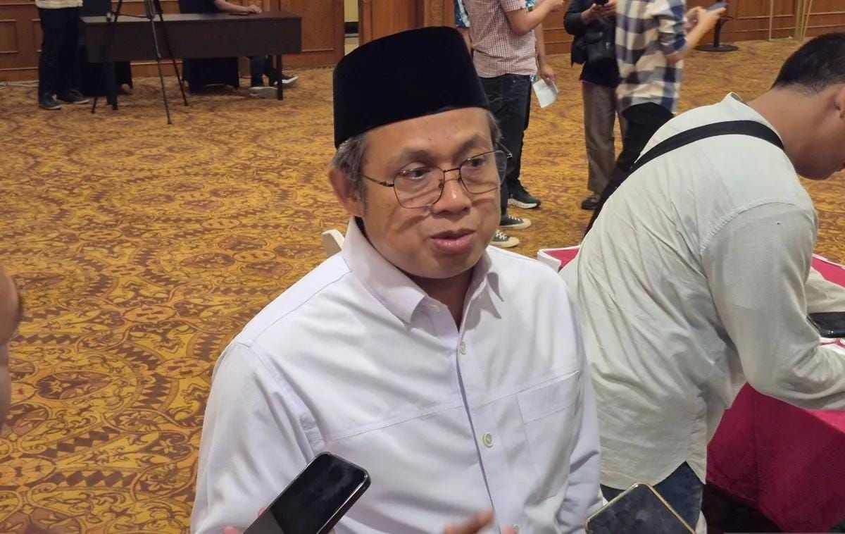 Katib Syuriyah Pengurus Besar Nahdlatul Ulama (PBNU) KH Sarmidi Husna ditemui dalam konferensi pers di Jakarta, Kamis 27 November 2025. ANTARA/Sean Filo Muhamad <b>(Antara)</b>