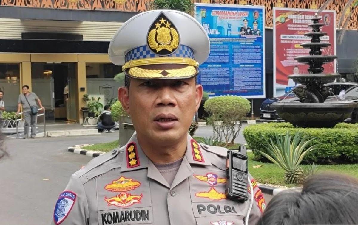 Direktur Lalu Lintas Polda Metro Jaya, Kombes Pol Komarudin saat ditemui di Mapolda Metro Jaya, Senin 1 Desember 2025. ANTARA/Ilham Kausar <b>(Antara)</b>