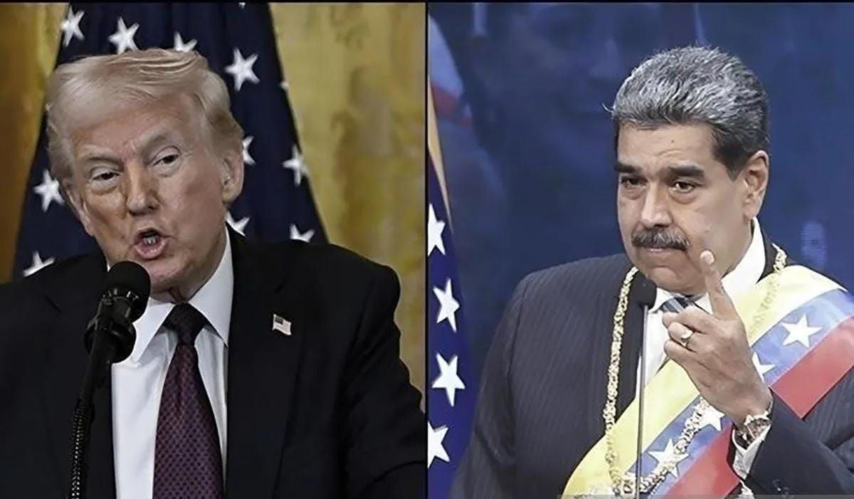 Ilustrasi - Presiden AS Donald Trump (kiri) dan Presiden Venezuela Nicolas Maduro. ANTARA/Anadolu/pri. <b>(Antara)</b>