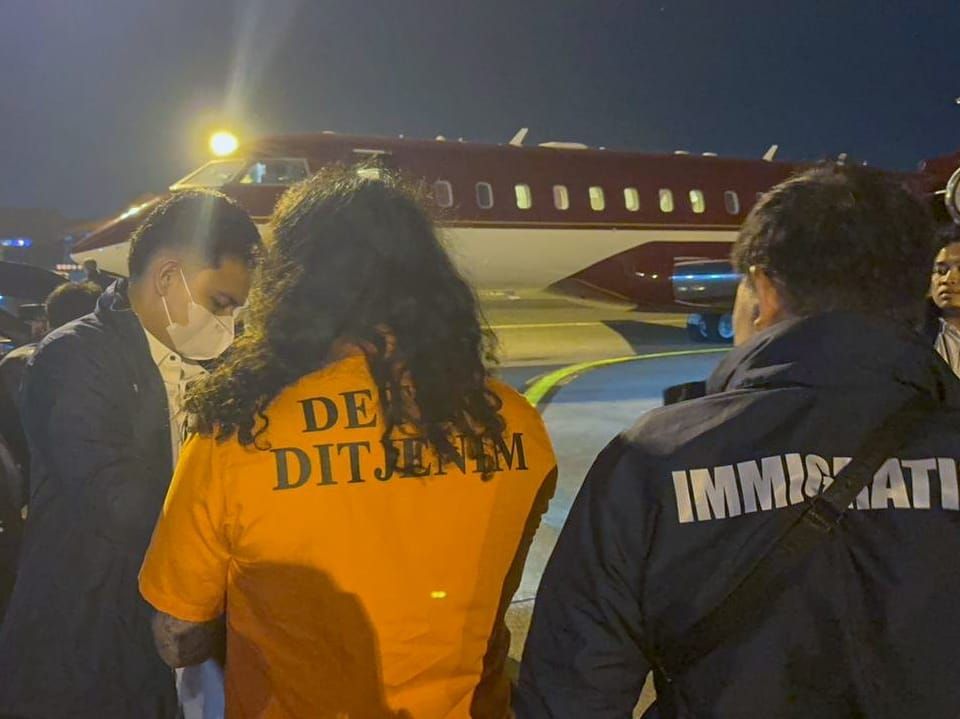Imigrasi Deportasi GR, Terduga Pelaku Kejahatan Kekerasan Serius di Swedia. <b>(Imigrasi/ NTVNews.id)</b>