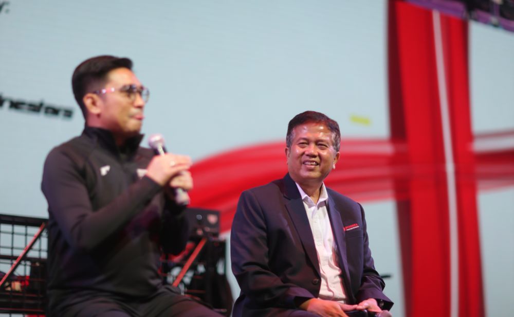 Presiden Direktur Dyandra Promosindo, Daswar Marpaung (kanan) dan Project Manager IIMS 2026, Rudi MF. (Foto: Dok/Dyandra Promosindo/Adiantoro/NTV)