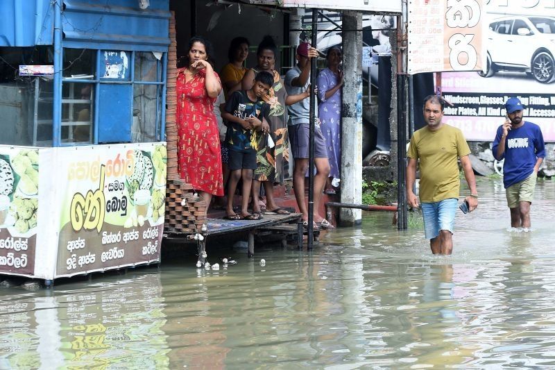 Foto yang diambil pada 1 Desember 2025 ini menunjukkan daerah banjir di Kolombo, Sri Lanka. NTARA/Xinhua/Gayan Sameera <b>(Antara)</b>