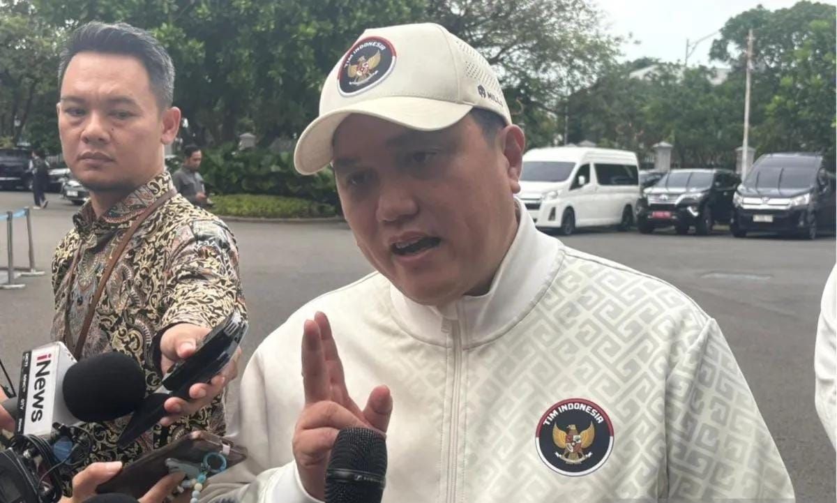 Menteri Pemuda dan Olahraga (Menpora) Erick Thohir jelang pelepasan kontingen Sea Games Ke-33 Thailand di Halaman Istana Merdeka, Jumat 5 Desember 2025. (ANTARA/Mentari Dwi Gayati) <b>(Antara)</b>