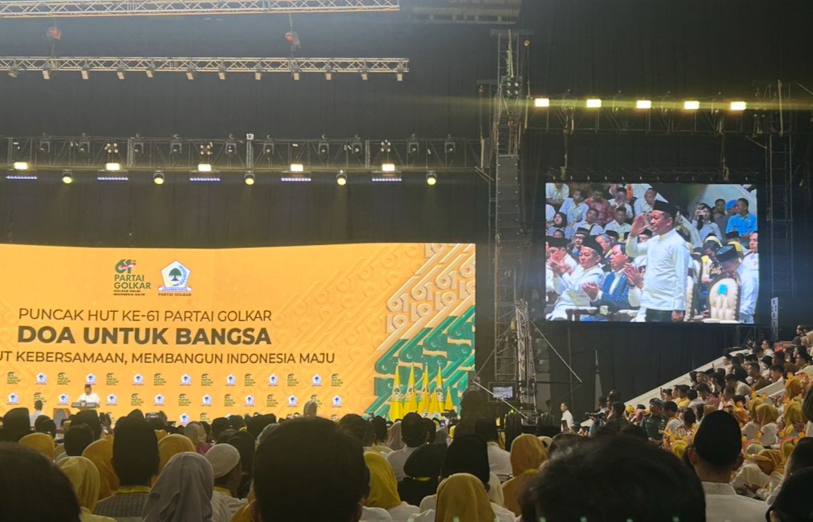 Presiden Prabowo Subianto di HUT Golkar <b>(NTVnews.id)</b>