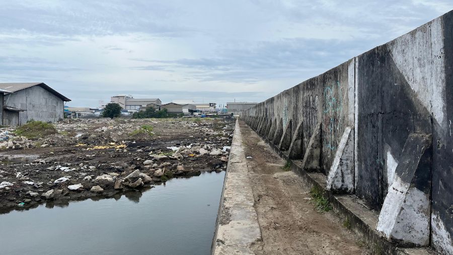 Tanggul Muara Baru <b>(NTVNews.id/Adiansyah)</b>