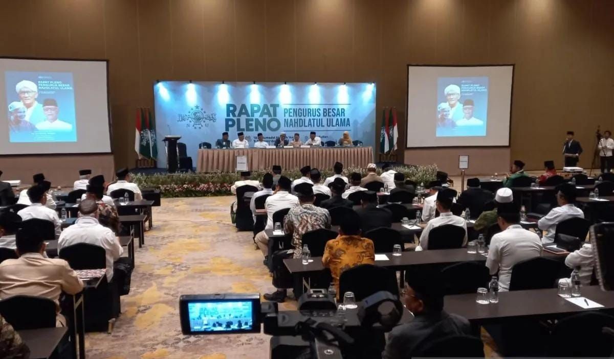 Suasana Rapat Pleno Syuriyah PBNU di Hotel Sultan, Jakarta, Selasa 9 Desember 2025. ANTARA/Asep Firmansyah <b>(Antara)</b>