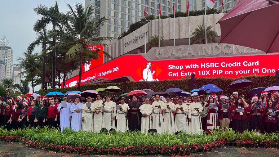 Christmas Carol Colossal Dimulai di Bundaran HI <b>(NTVNews.id/Adiansyah)</b>