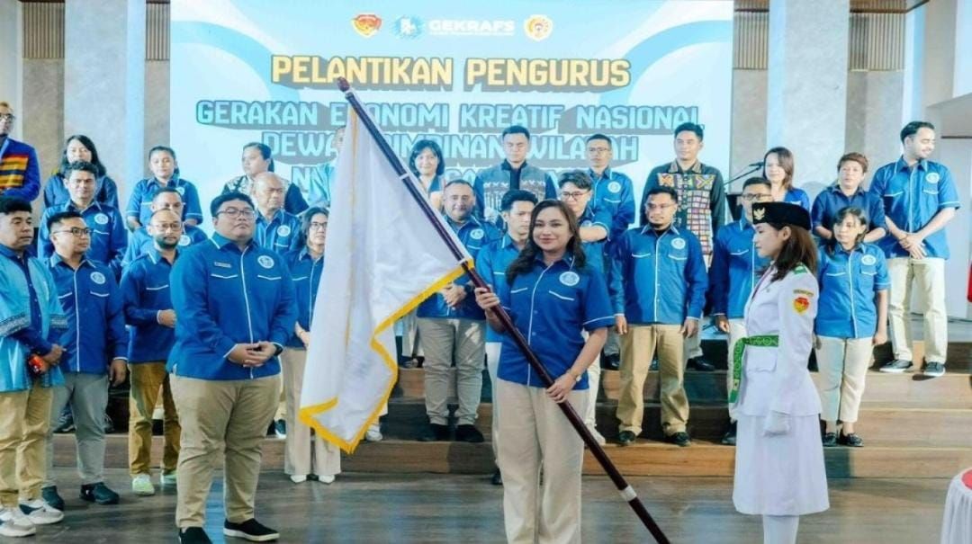 Dewan Pimpinan Wilayah (DPW) Gerakan Ekonomi Kreatif Nasional (GEKRAFS) Nusa Tenggara Timur (NTT) resmi dilantik untuk periode 2025-2028 pada Jumat 12 Desember 2025. (Foto: Dok/Istimewa) <b>(nusantaratv.com)</b>