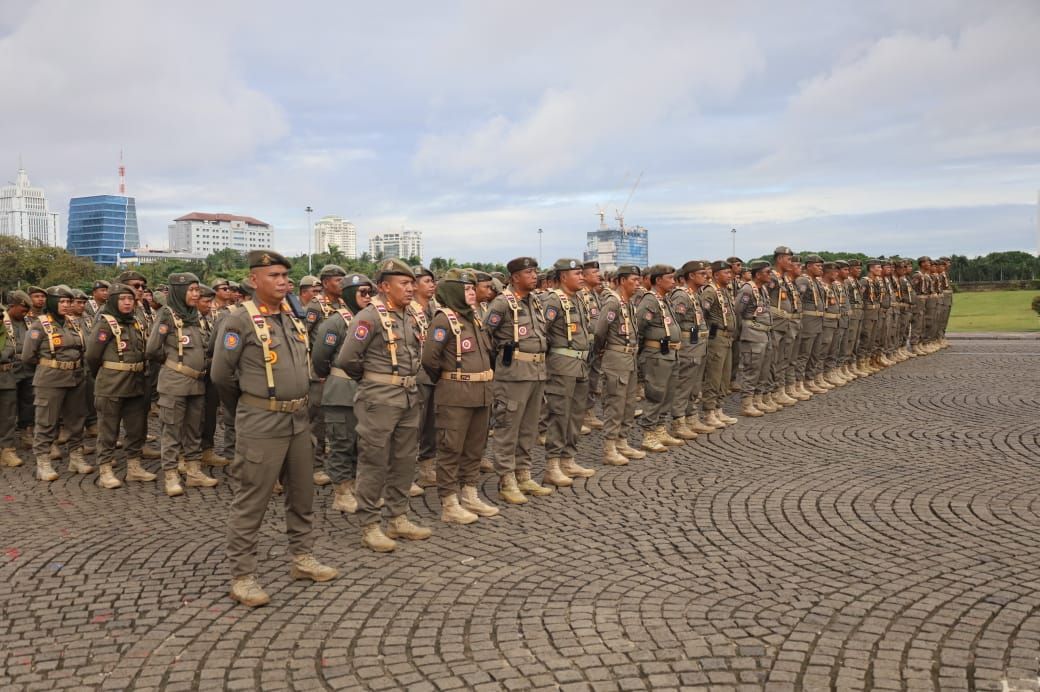 Satpol PP DKI Gelar Apel Kesiapan Pengamanan Natal dan Tahun Baru di Monas <b>(Ist)</b>