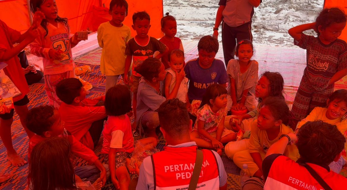 BNPB dan Pertamina Collab Ajak Anak-Anak Aceh Tamiang Main dan Lepas Trauma <b>(Istimewa)</b>