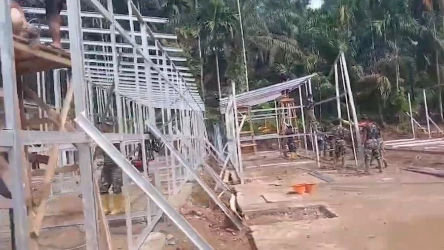 Rangka Mulai Terpasang, Progres Pembangunan Hunian Sementara di Sumbar Makin Terlihat  <b>(Dok: NTVNews.id)</b>