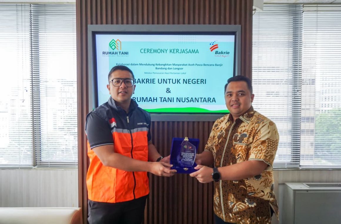 PT Rumah Tani Nusantara memperkuat kolaborasi kemanusiaan bersama Bakrie Untuk Negeri, PT Bumi Resources Minerals, PT Linge Mineral Resources, dan Bakrie Amanah yang disinergikan dalam program #BakrieTanggap, guna mendukung kebangkitan masyarakat Aceh pascabencana banjir bandang dan longsor. <b>(Istimewa)</b>