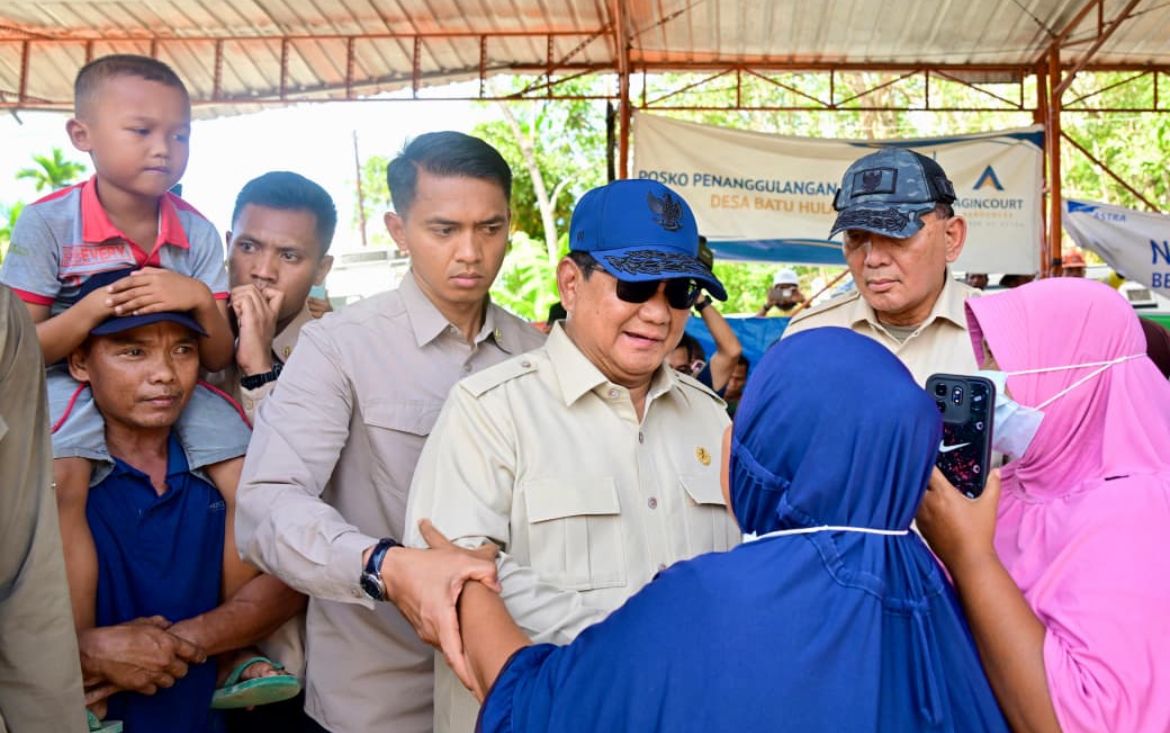 Prabowo Tinjau Posko Kesehatan Kodam I/BB di Tapanuli Selatan, <b>(Sekretariat Presiden)</b>