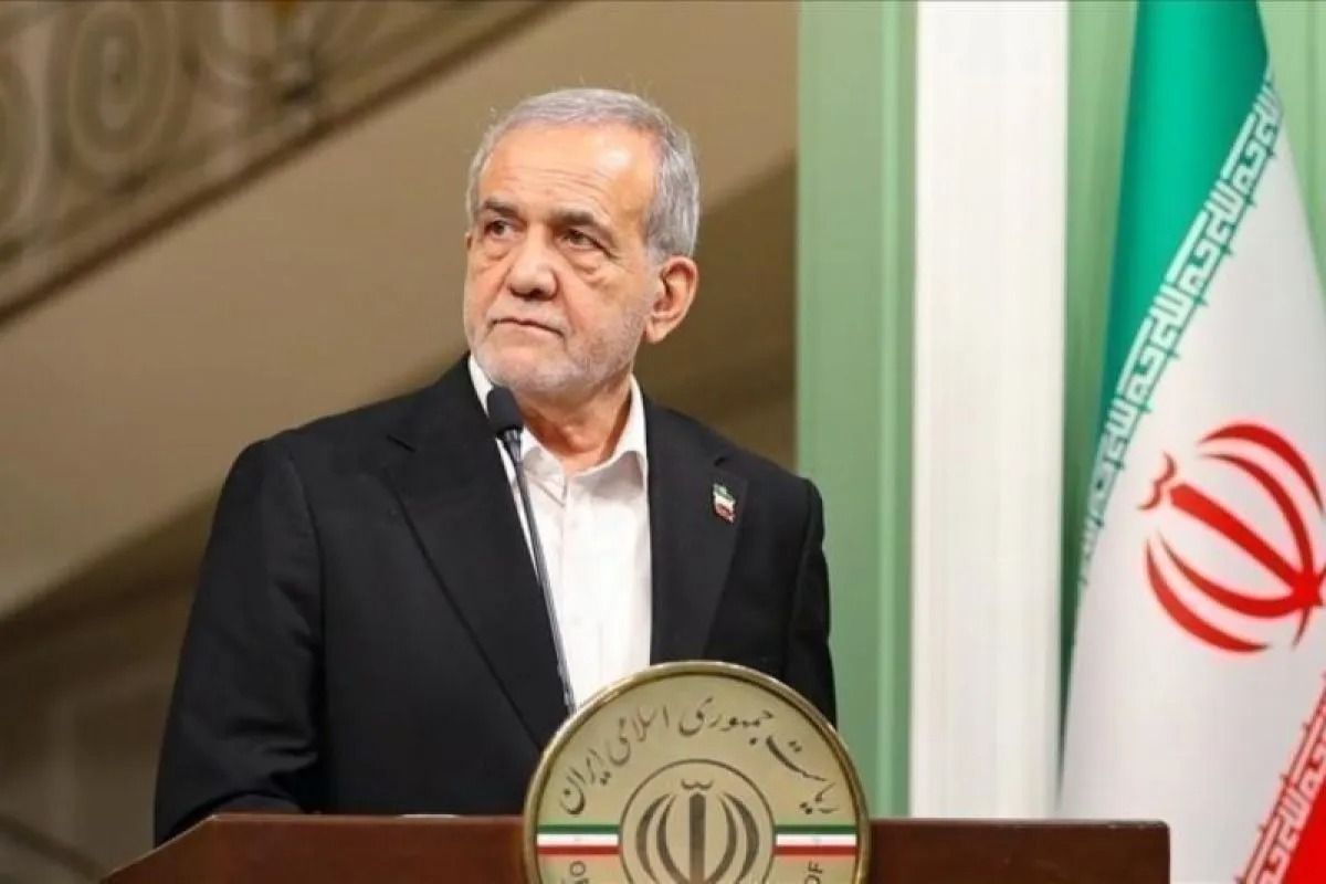 Arsip foto - Presiden Iran Masoud Pezeshkian. (ANTARA/Anadolu) <b>(Antara)</b>